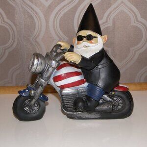 Gnome Biker on Motorcycle